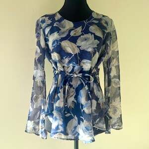 Vintage B’Real Blue Floral and Sparkle Fairy Shirt